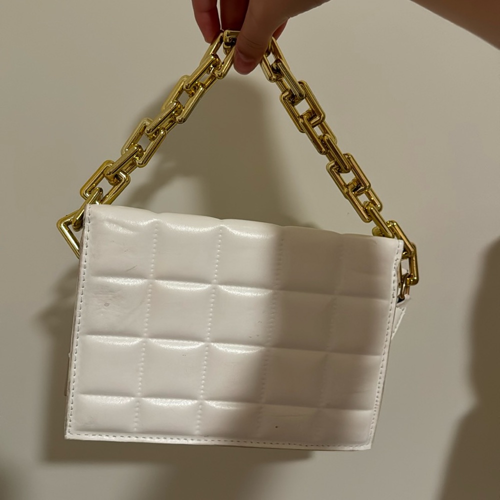 White And Gold Purse